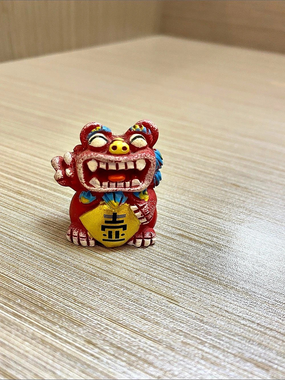 Red & Yellow Lion Decor Figurine